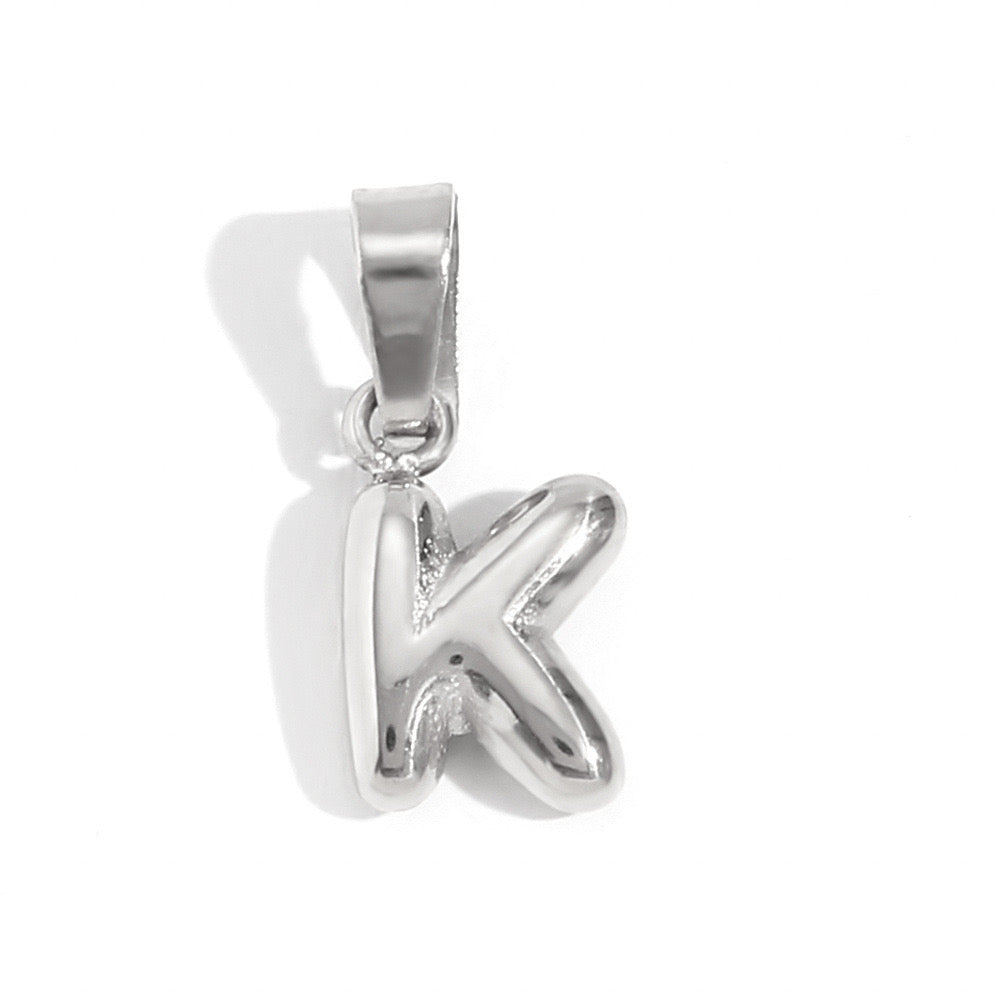 Silver K charm