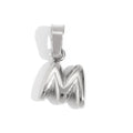 Silver M charm