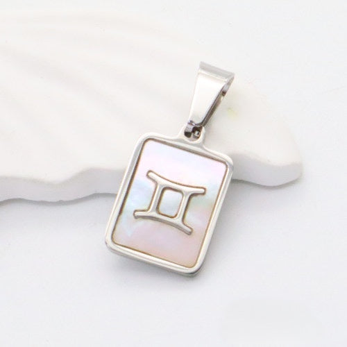 Silver Gemini charm