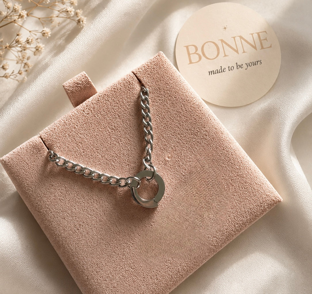 Silver Open Ring Charm Necklace