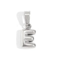 Silver E charm