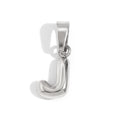 Silver J charm