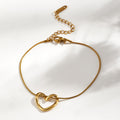 Gold Infinity heart bracelet
