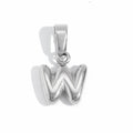 Silver W charm