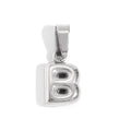 Silver B charm