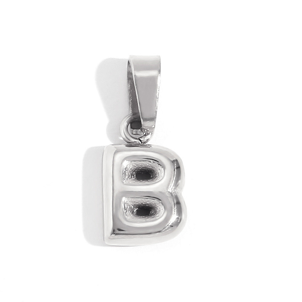 Silver B charm