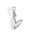 Silver V charm
