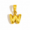Gold W charm