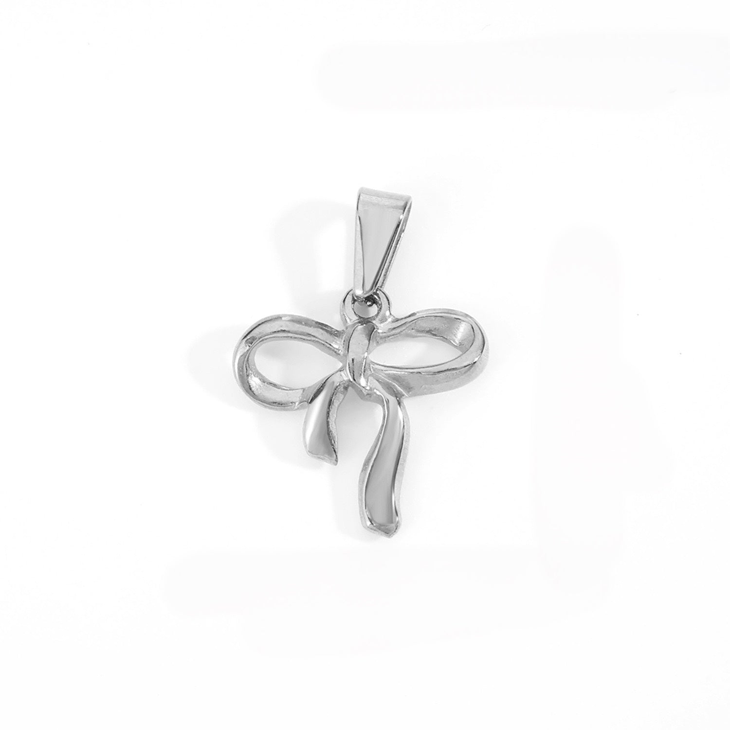 Silver Mini Vintage bow charm