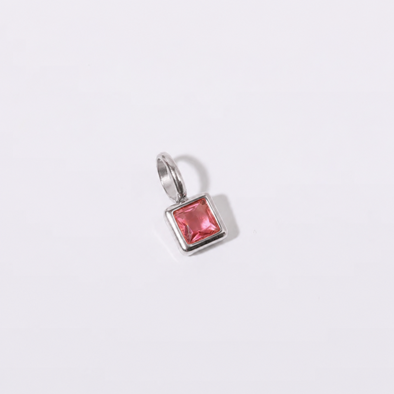 Silver July charm