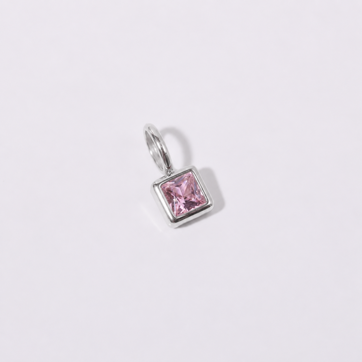 Silver October charm