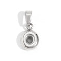 Silver O charm