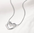 Silver Infinity heart necklace