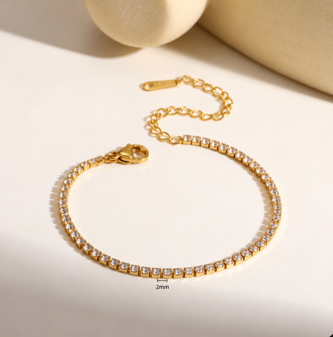 Gold Mini Tennis Bracelet