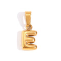 Gold E charm