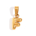 Gold F charm