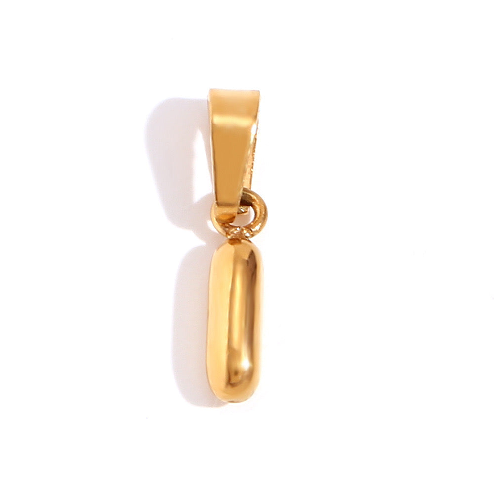 Gold I charm