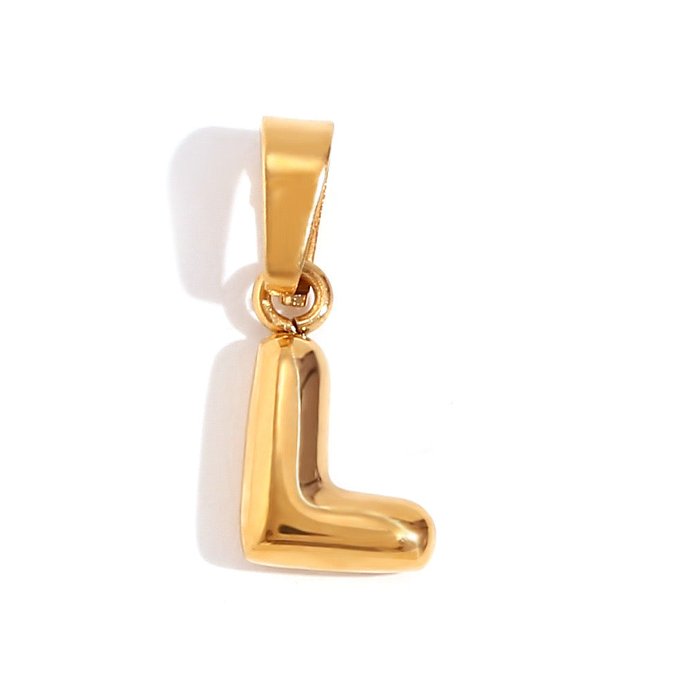 Gold L charm