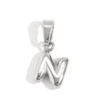Silver N charm