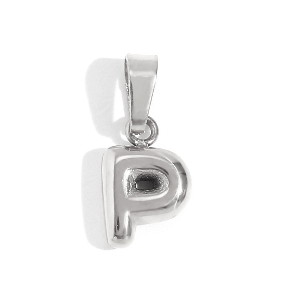 Silver P charm
