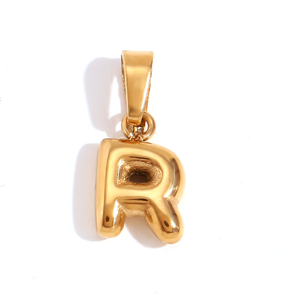 Gold R charm