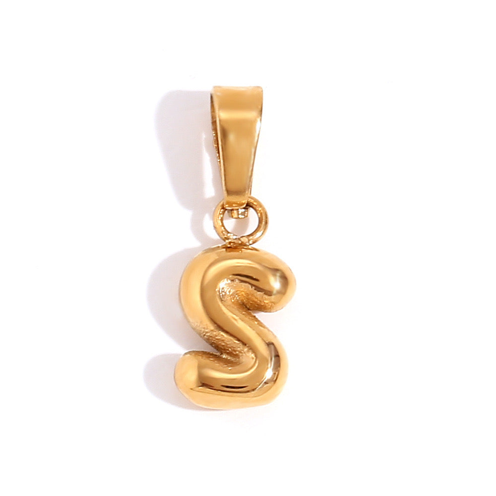 Gold S charm
