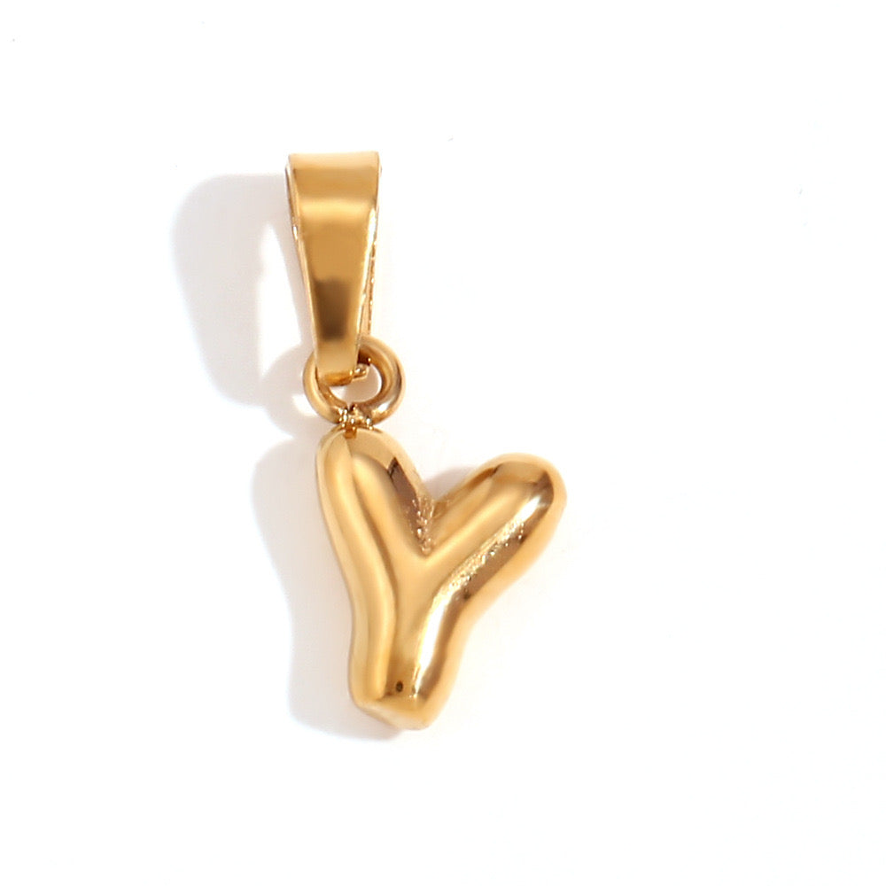 Gold Y charm