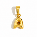 Gold A charm
