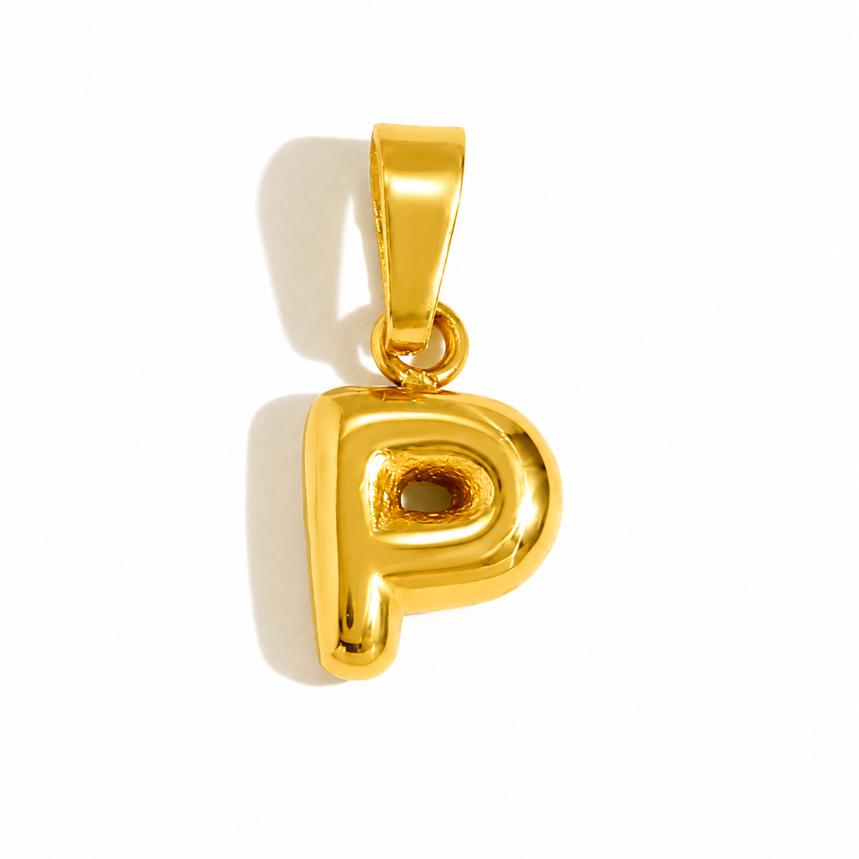 Gold P charm