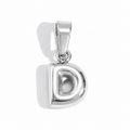 Silver D charm