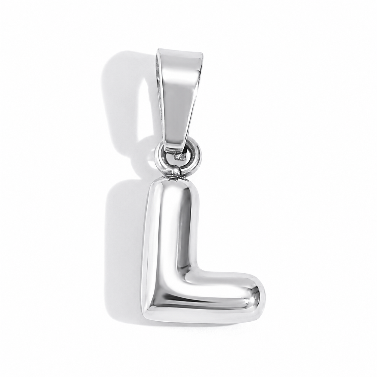 Silver L charm