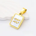 Gold Aquarius charm