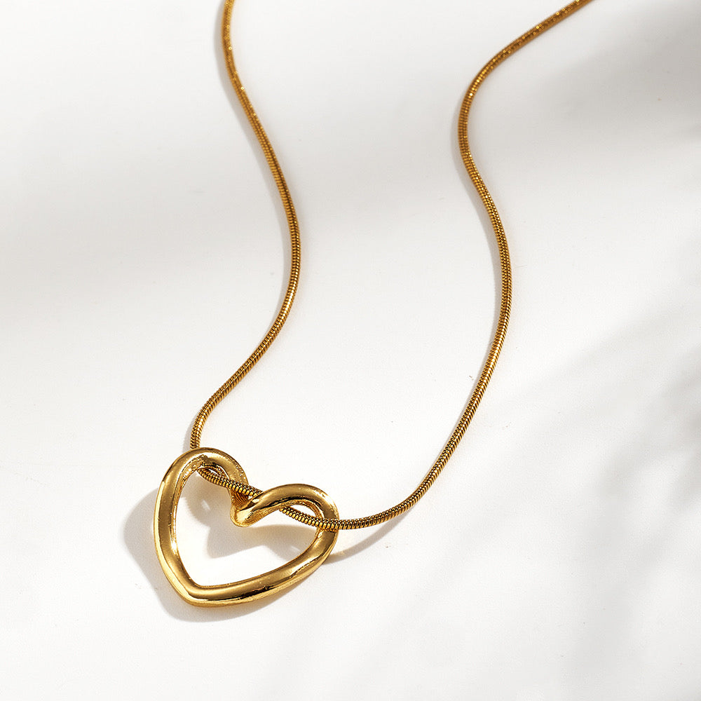Gold Infinity heart necklace