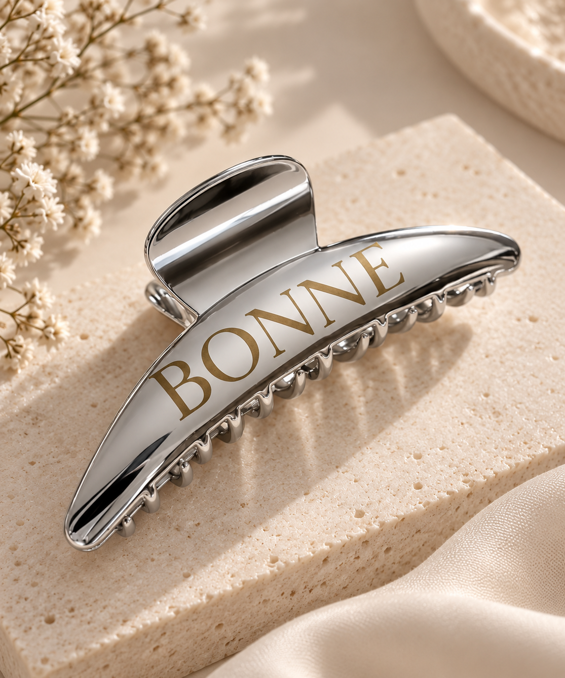 Silver claw clip