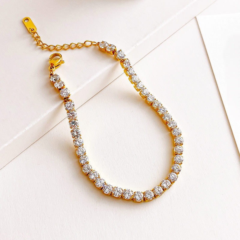 Gold Classic Tennis Bracelet