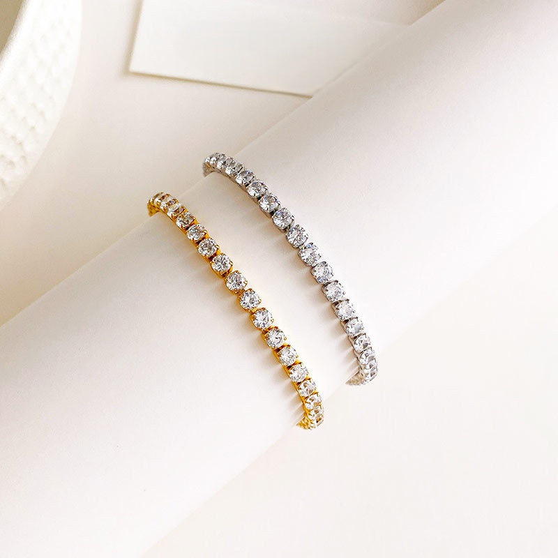 Gold Classic Tennis Bracelet