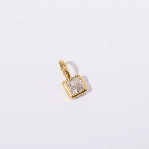 Gold April charm
