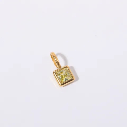 Gold August charm