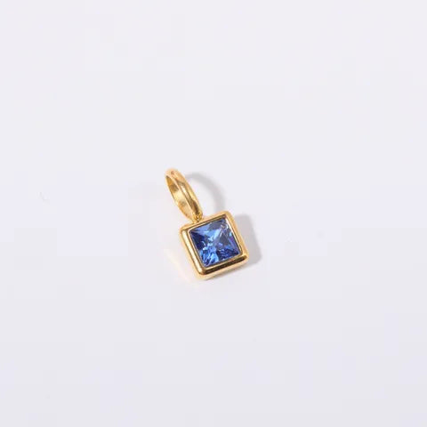 Gold September charm