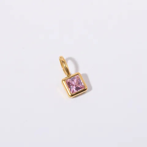 Gold October charm