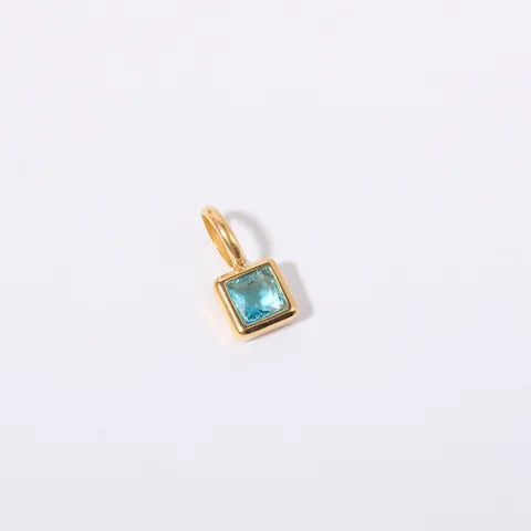 Gold December charm